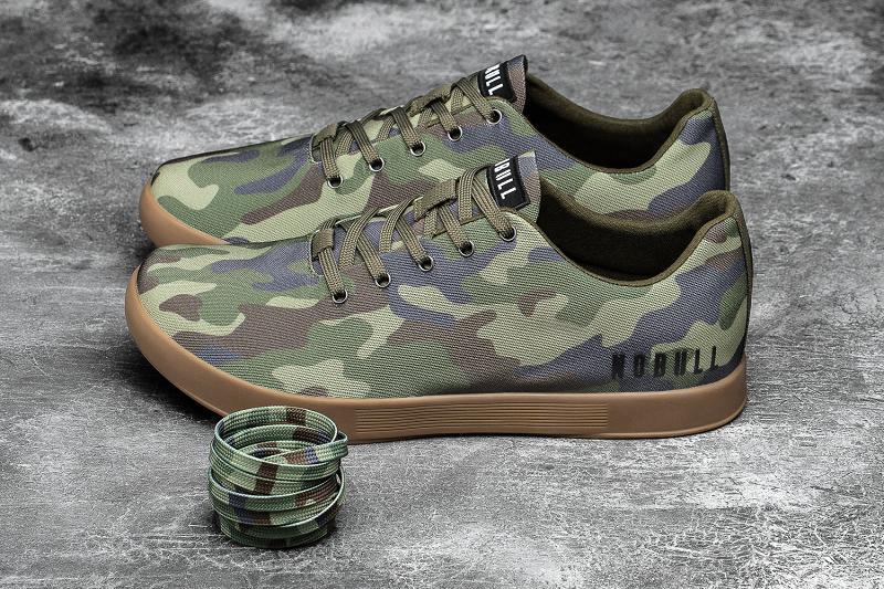 Men's Nobull Forest Camo Canvas Trainers Camo | SG E2283B